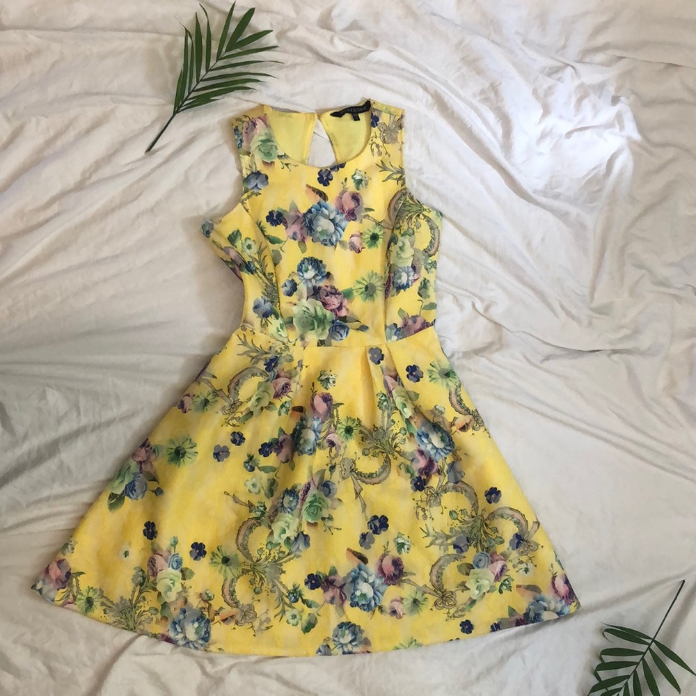 Yellow Kaya & Sloane Fit & Flare Dress